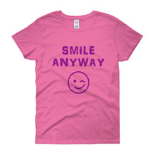 Load image into Gallery viewer, &quot;Smile Anyway&quot; Lady Purple