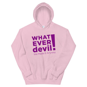 "Whatever devil!" Hoodie Purple X