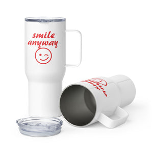 "Smile Anyway" Travel Mug Red