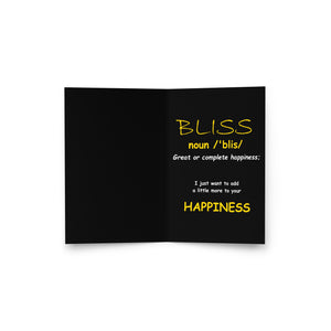"BLISS" Greeting Card