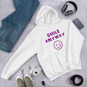 "Smile Anyway" Hoodie Purple