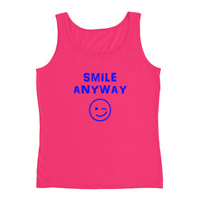 Load image into Gallery viewer, &quot;Smile Anyway&quot; Tank Blue Letter
