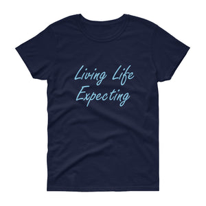 "Expecting" Sky Blue Letter