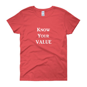"Know Your Value" White Letter