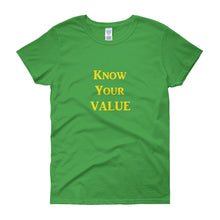 Load image into Gallery viewer, &quot;Know Your Value&quot; Gold Letter