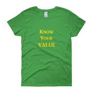 "Know Your Value" Gold Letter
