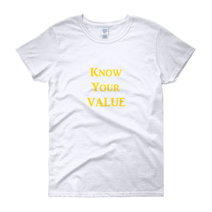 "Know Your Value" Gold Letter