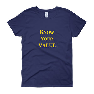 "Know Your Value" Gold Letter