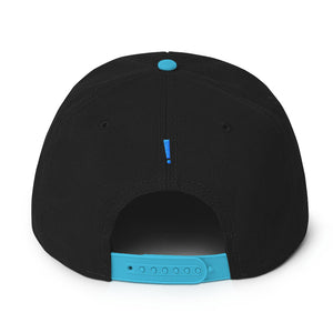 "Whatever devil!" Aqua Letter Snapback