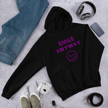 Load image into Gallery viewer, &quot;Smile Anyway&quot; Hoodie Purple