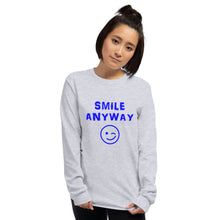 Load image into Gallery viewer, &quot;Smile Anyway&quot; LS Blue