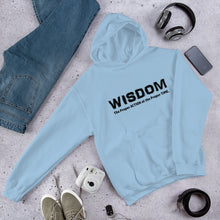Load image into Gallery viewer, WISDOM Hoodie Black Letter