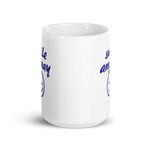 Smile Anyway Navy Mug