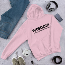 Load image into Gallery viewer, WISDOM Hoodie Black Letter