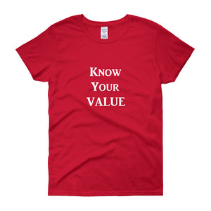 "Know Your Value" White Letter