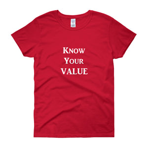 "Know Your Value" White Letter