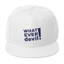 Load image into Gallery viewer, &quot;Whatever devil!&quot; Navy Letter Snapback