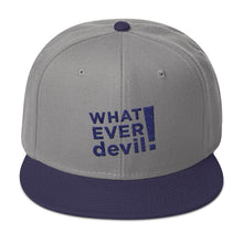 Load image into Gallery viewer, &quot;Whatever devil!&quot; Navy Letter Snapback