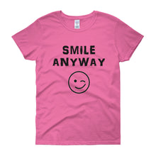 Load image into Gallery viewer, &quot;Smile Anyway&quot; Lady Black