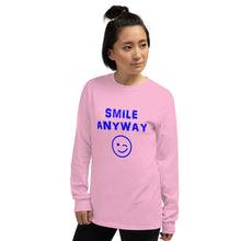 Load image into Gallery viewer, &quot;Smile Anyway&quot; LS Blue