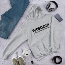 Load image into Gallery viewer, WISDOM Hoodie Black Letter