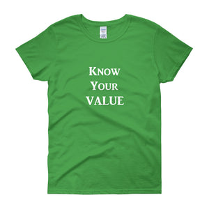 "Know Your Value" White Letter