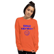 Load image into Gallery viewer, &quot;Smile Anyway&quot; LS Blue