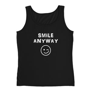 "Smile Anyway" Tank White Letter