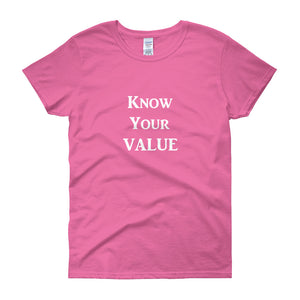 "Know Your Value" White Letter