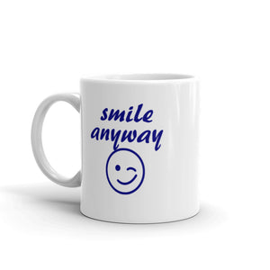 Smile Anyway Navy Mug