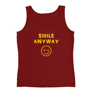 "Smile Anyway" Tank Gold Letter
