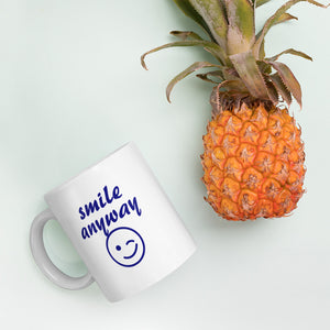 Smile Anyway Navy Mug