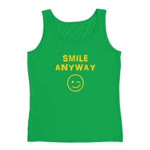 "Smile Anyway" Tank Gold Letter