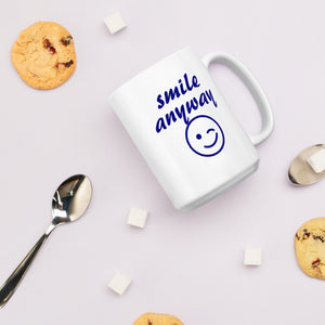 Smile Anyway Navy Mug