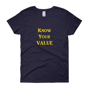 "Know Your Value" Gold Letter