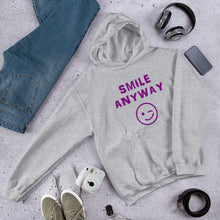 Load image into Gallery viewer, &quot;Smile Anyway&quot; Hoodie Purple