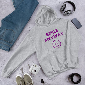 "Smile Anyway" Hoodie Purple