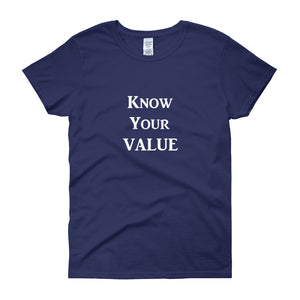 "Know Your Value" White Letter