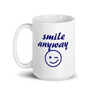 Smile Anyway Navy Mug