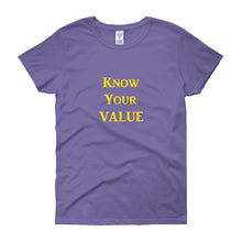 Load image into Gallery viewer, &quot;Know Your Value&quot; Gold Letter