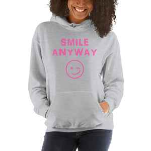 "Smile Anyway" Hoodie Pink