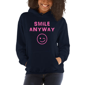 "Smile Anyway" Hoodie Pink