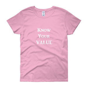 "Know Your Value" White Letter