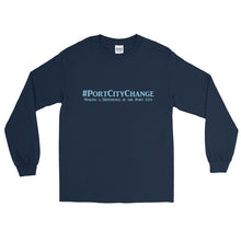 Load image into Gallery viewer, #PortCityChange Sky Blue Letter LS