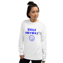 Load image into Gallery viewer, &quot;Smile Anyway&quot; LS Blue