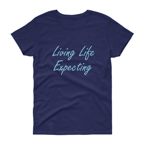 "Expecting" Sky Blue Letter