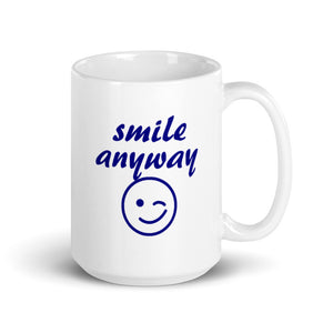 Smile Anyway Navy Mug