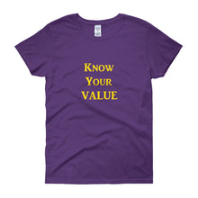 Load image into Gallery viewer, &quot;Know Your Value&quot; Gold Letter