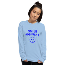 Load image into Gallery viewer, &quot;Smile Anyway&quot; LS Blue