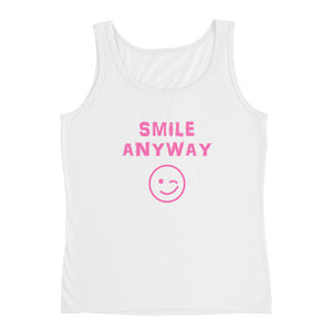 "Smile Anyway" Tank Pink Letter